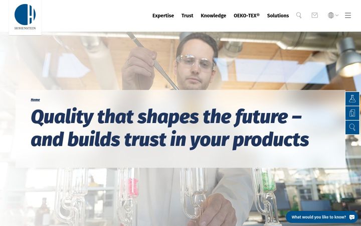 Screenshot of hohenstein.com