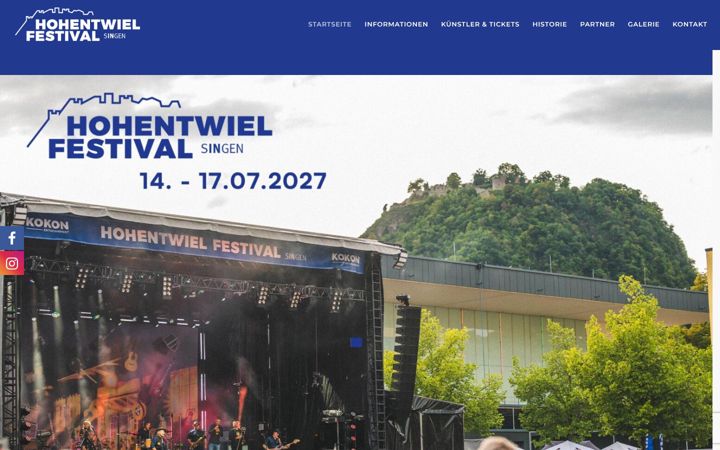 Screenshot of hohentwielfestival.de