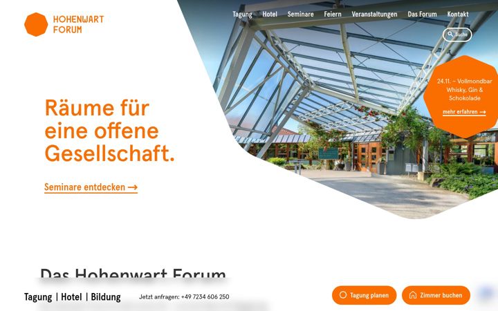 Screenshot of hohenwart.de