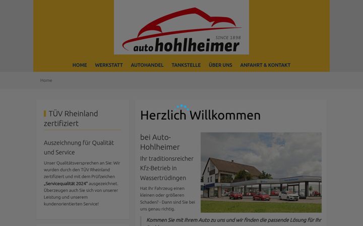 Screenshot of hohlheimer.de