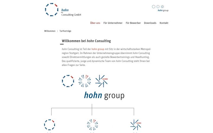 Ekraanipilt saidist hohn-consulting.de