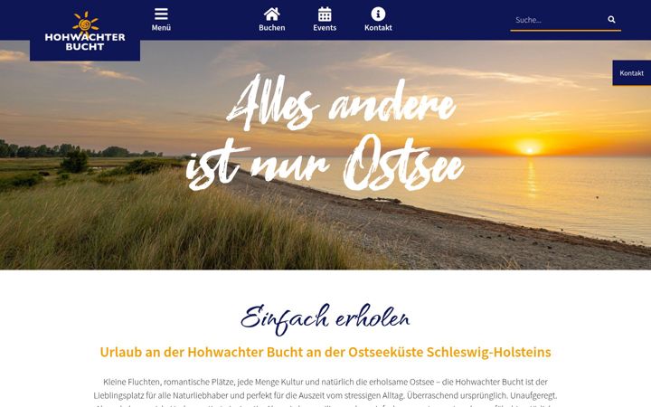 Screenshot of hohwachterbucht.de