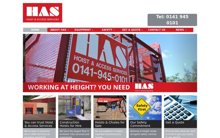 Screenshot of hoistandaccess.com