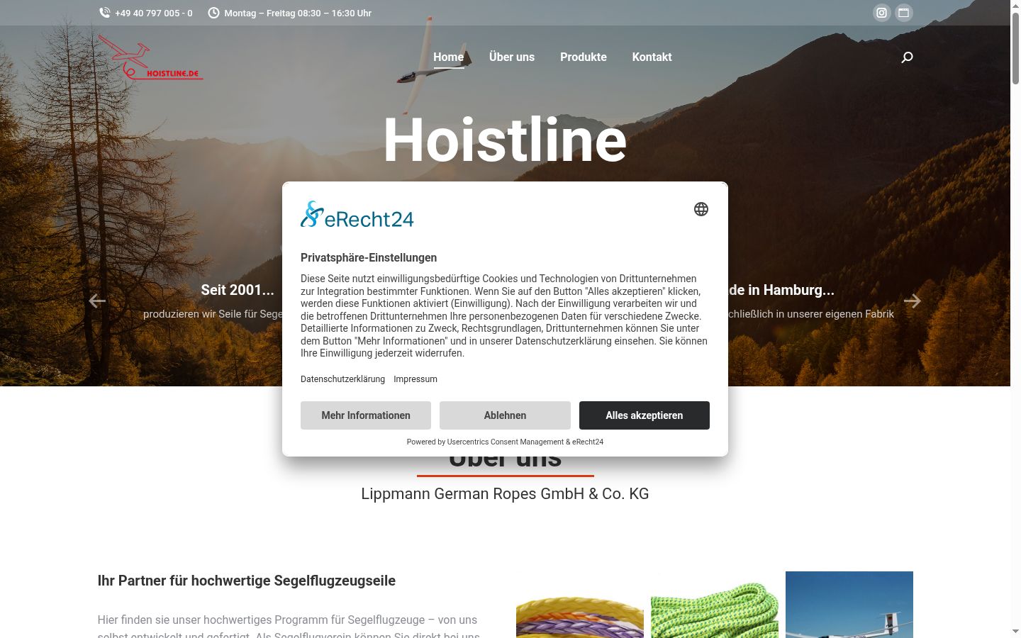 Screenshot van de toestemmingsbanner zoals getoond vóór enige interactie