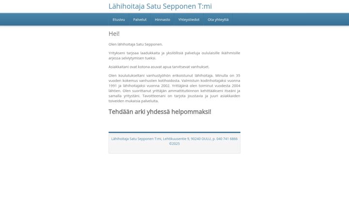 Screenshot of hoitajasatu.fi