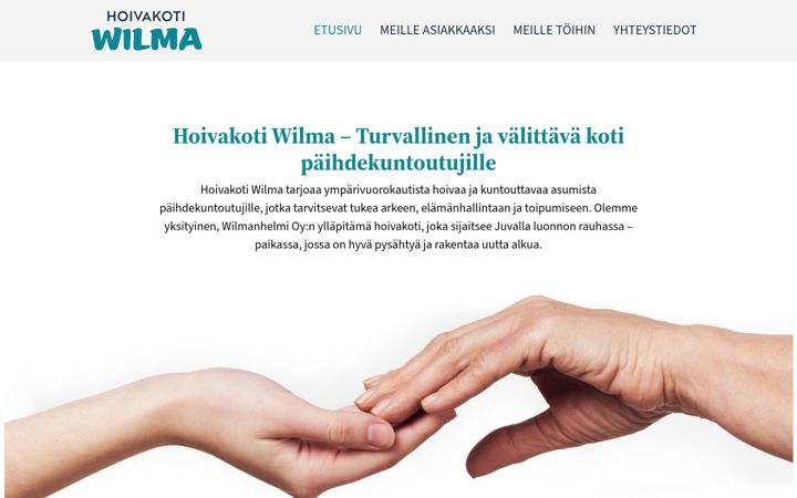 Screenshot ta' hoivakotiwilma.fi