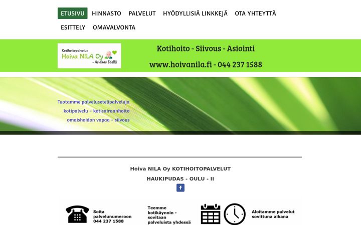 Screenshot of hoivanila.fi