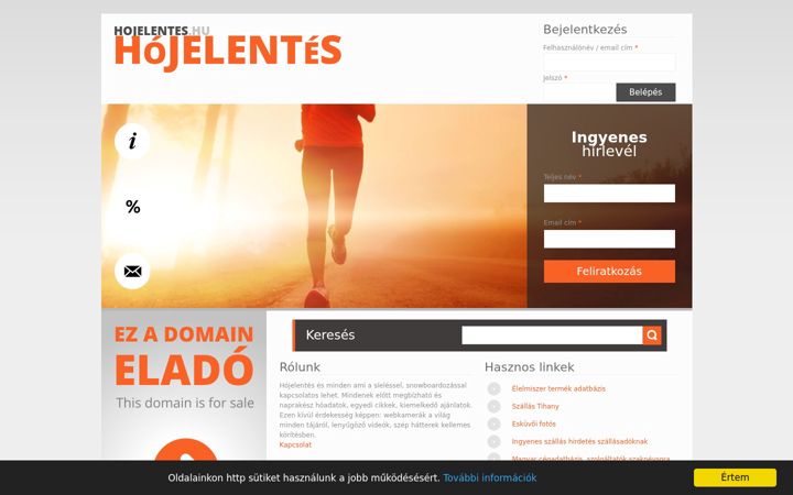 Screenshot of hojelentes.hu