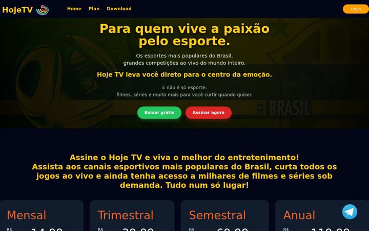 Skärmbild av hojetv.com