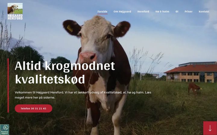 Skærmbillede af hojgaard-hereford.dk