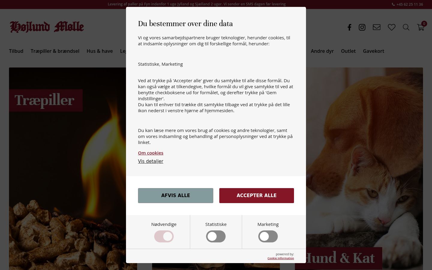Screenshot del banner di consenso mostrato prima di qualsiasi interazione
