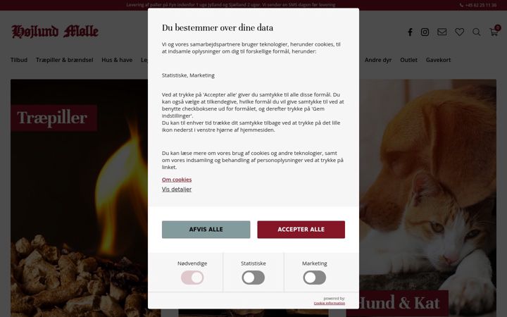 Screenshot of hojlund.dk