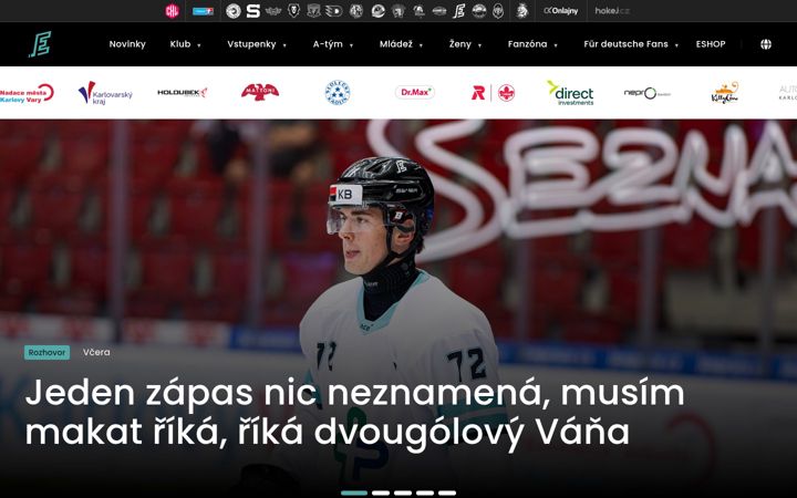 Screenshot of hokejkv.cz