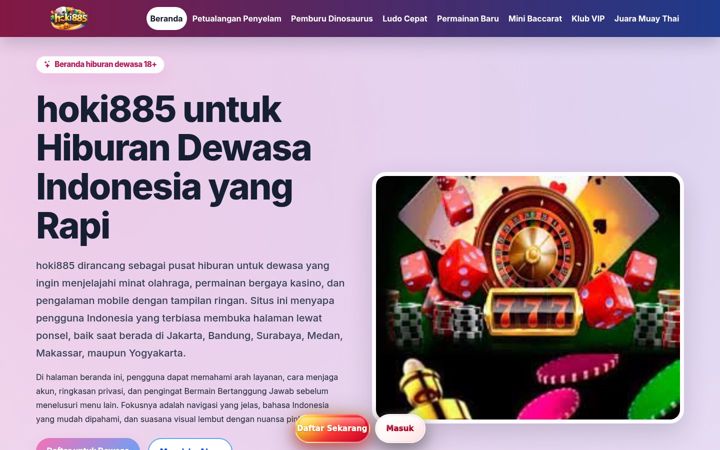 Screenshot of hoki885.org