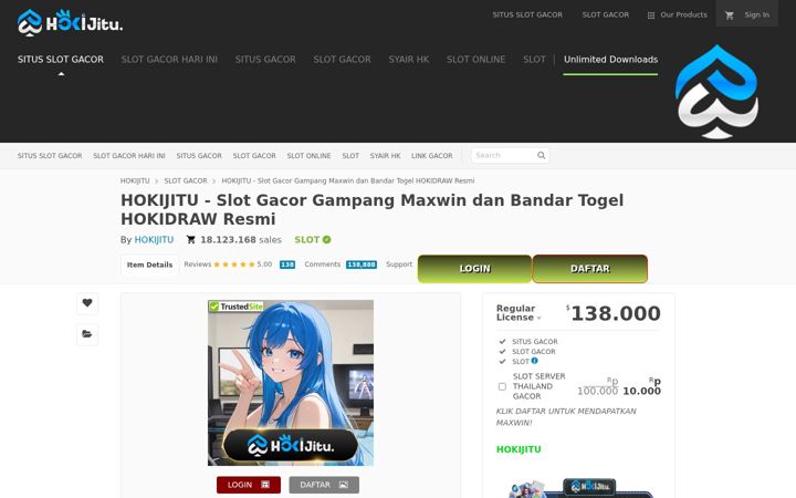 Captură de ecran a hokijitu-id.com