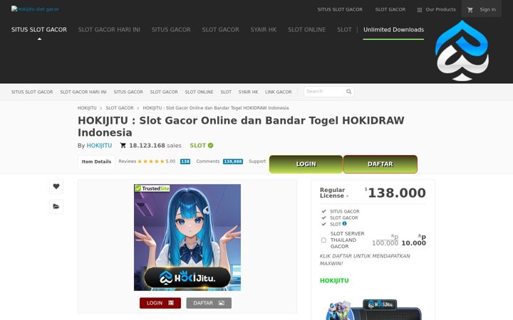 Captură de ecran a hokijitu168login.com
