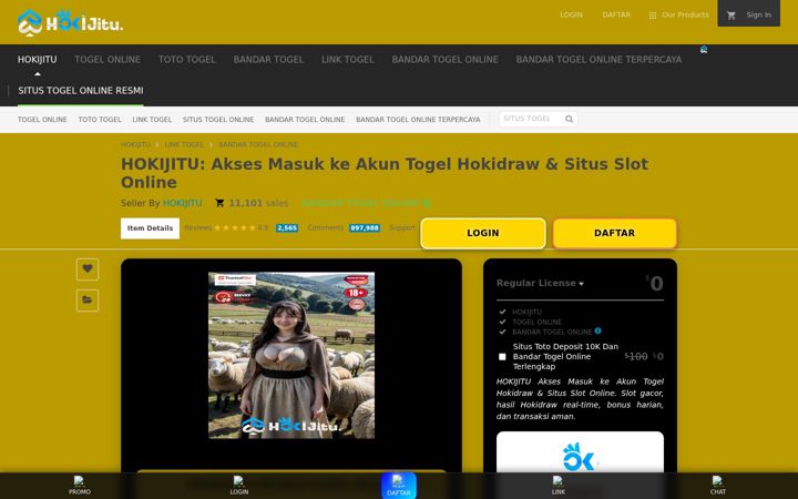 Captură de ecran a hokijitumasuk.com