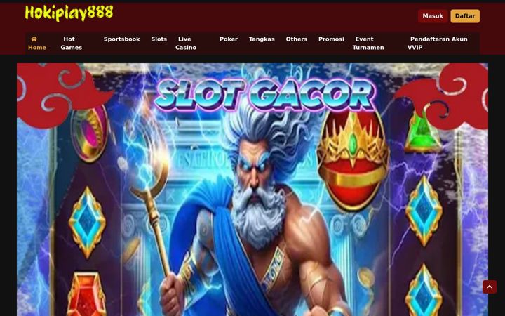 Screenshot of hokiplay888.com