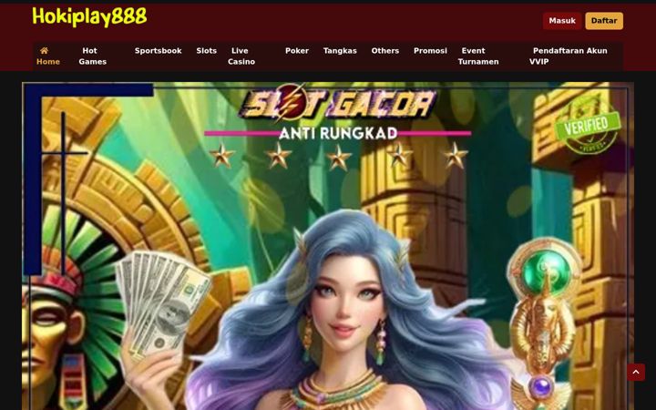 Screenshot of hokiplay888.net