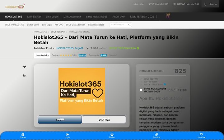 Screenshot of hokislot365daftar.net
