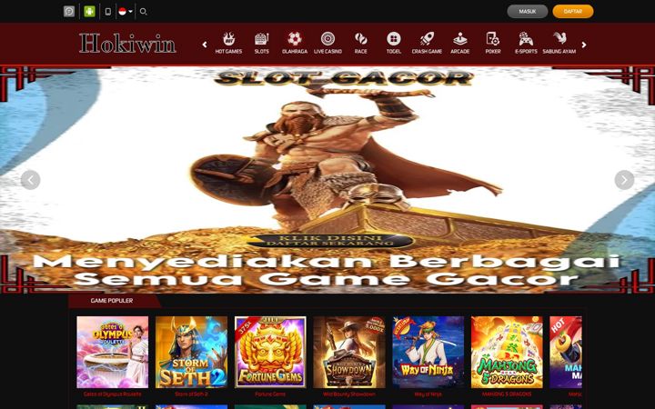 Screenshot of hokiwinslot.com