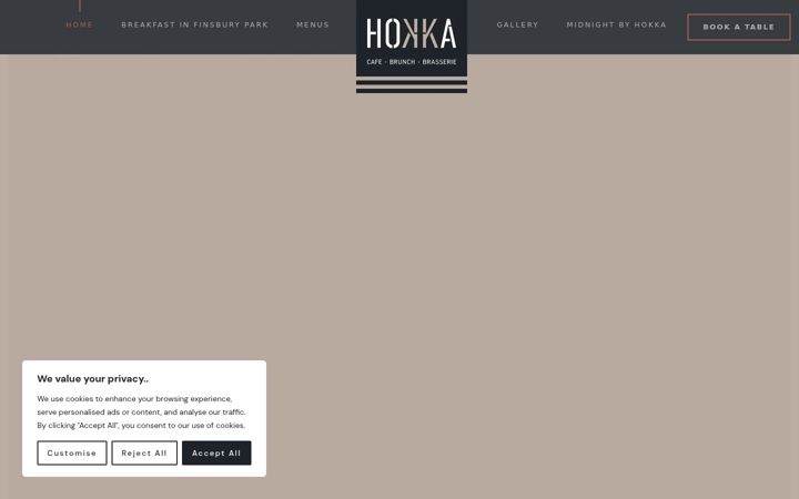 Screenshot of hokkabrasserie.co.uk