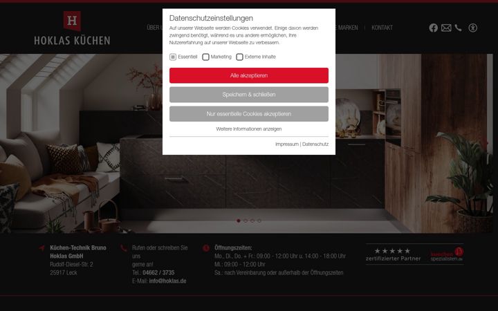 Screenshot of hoklas.de