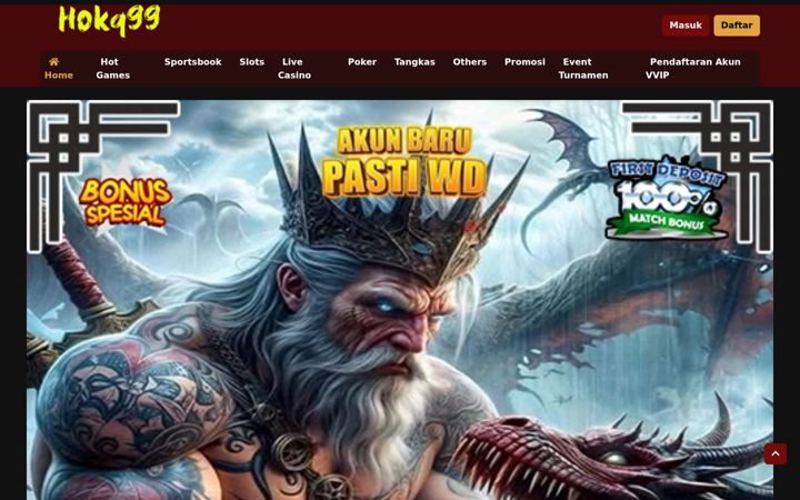 Screenshot of hokq99.com