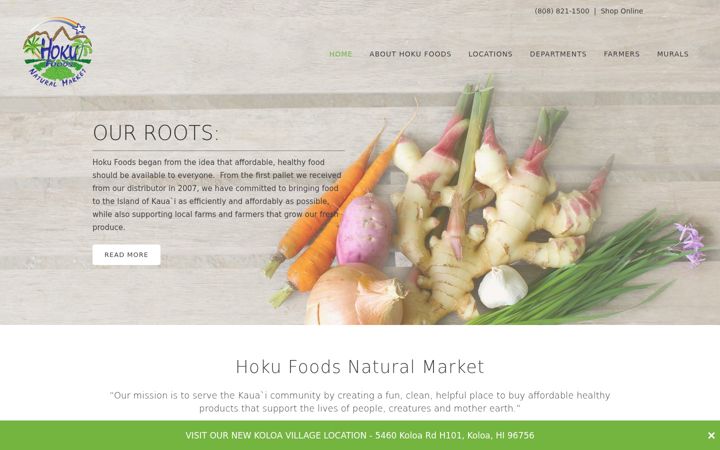 Screenshot of hokufoods.com