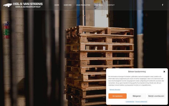 Screenshot of hol-vansteenis.nl