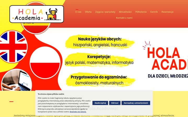 Screenshot of holaacademia.pl