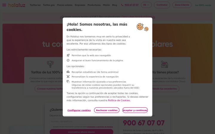 Screenshot of holaluz.com