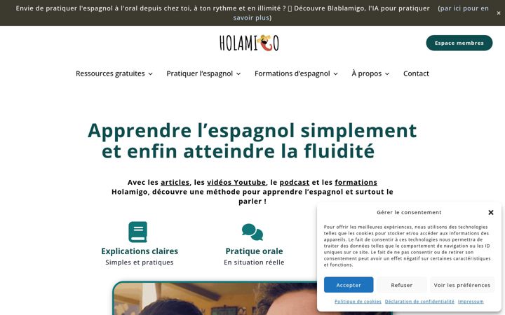 Screenshot of holamigo.fr