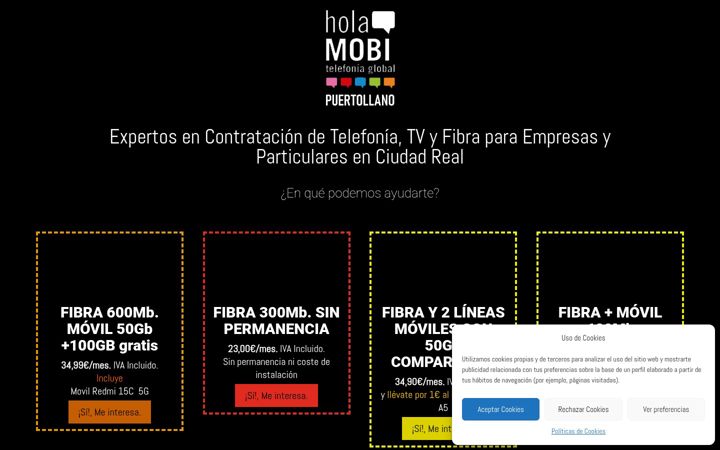 Screenshot of holamobipuertollano.com