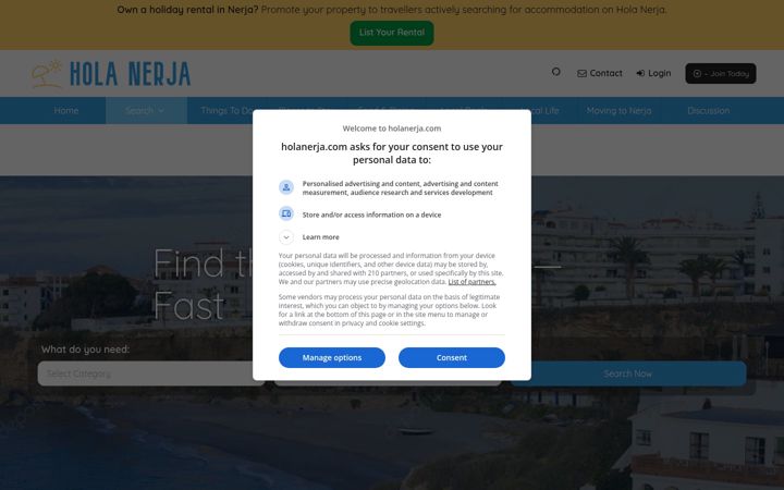 Screenshot of holanerja.com
