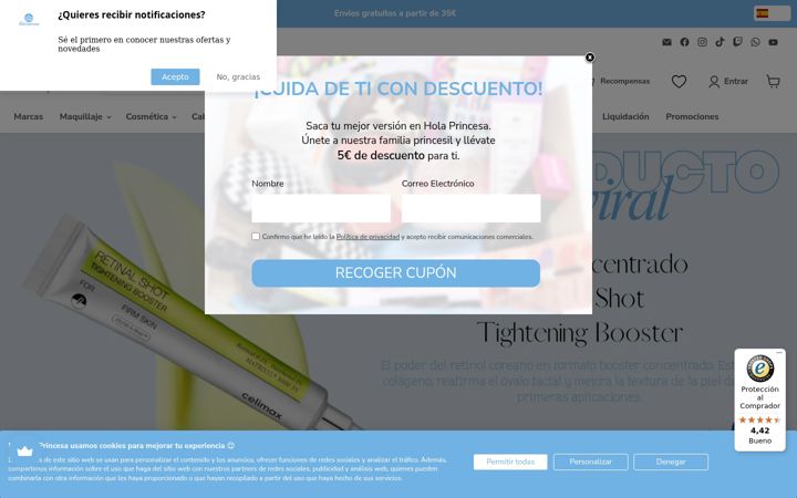Screenshot of holaprincesa.es