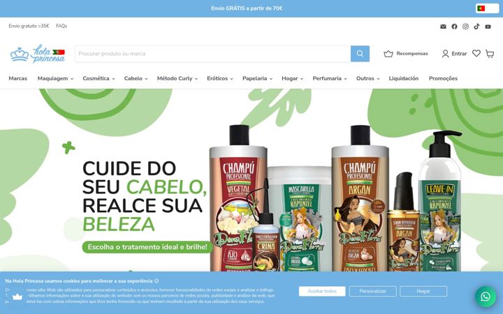 Screenshot of holaprincesa.pt