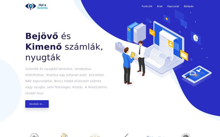 Screenshot of holaszamla.hu