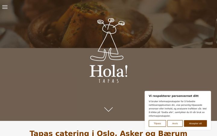 Screenshot of holatapas.no