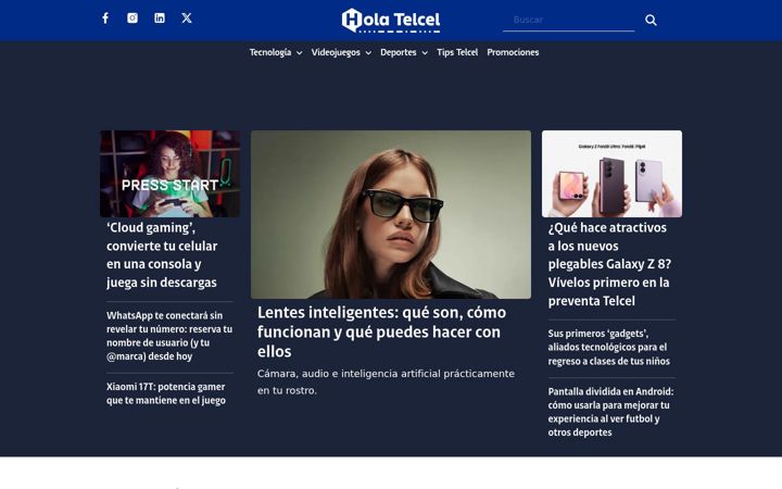 Screenshot of holatelcel.com