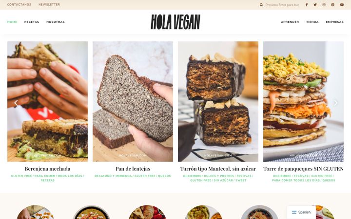 Screenshot of holavegan.com