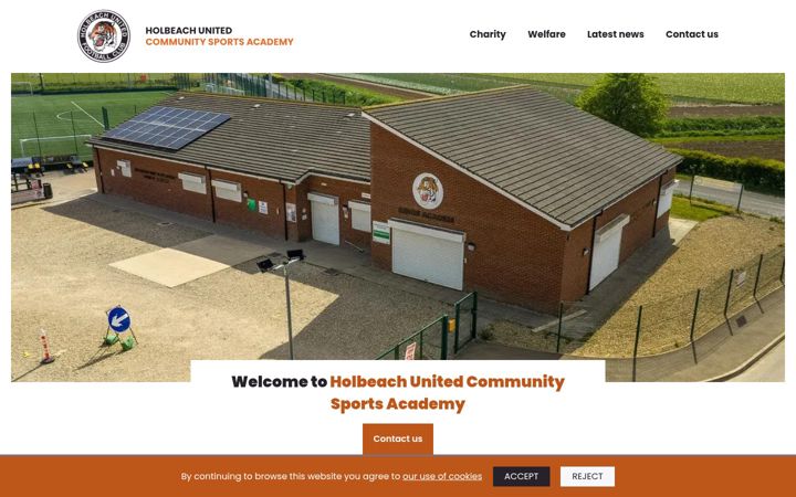 Screenshot of holbeachunitedcsa.org.uk