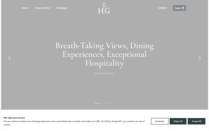 Skjermbilde av holbeckghyll.com