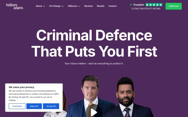 Screenshot of holbornadams.com