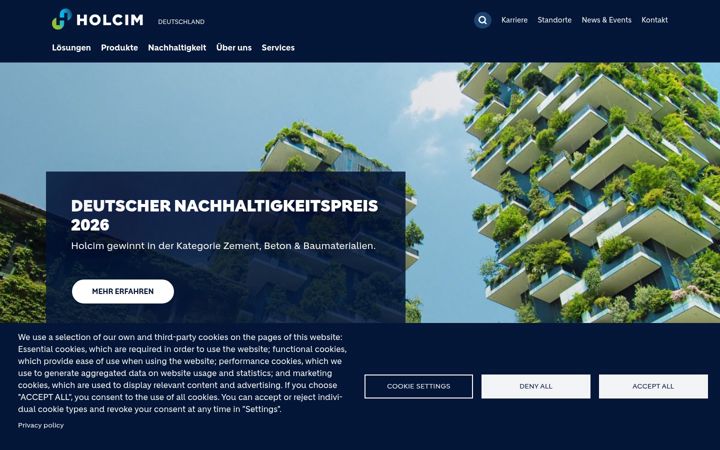 Screenshot of holcim.de