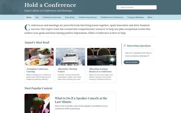Screenshot of holdaconference.co.uk