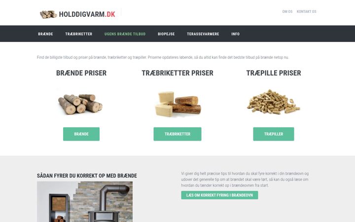 Screenshot of holddigvarm.dk