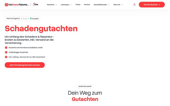 Screenshot of holdeinengutachter.de