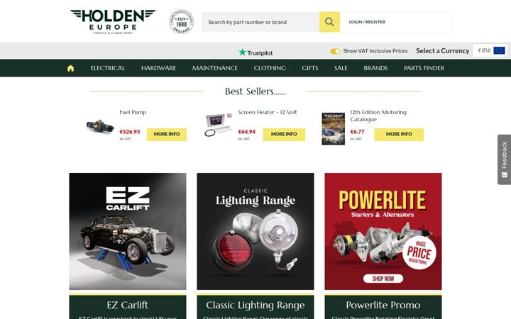 Screenshot of holden.co.uk