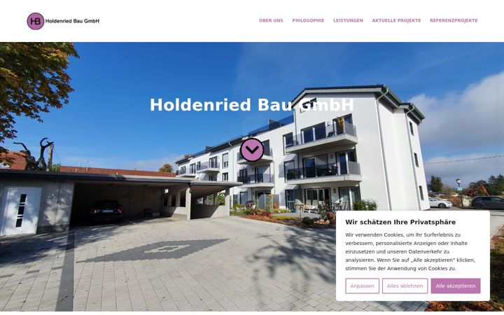 Screenshot of holdenriedbau.de